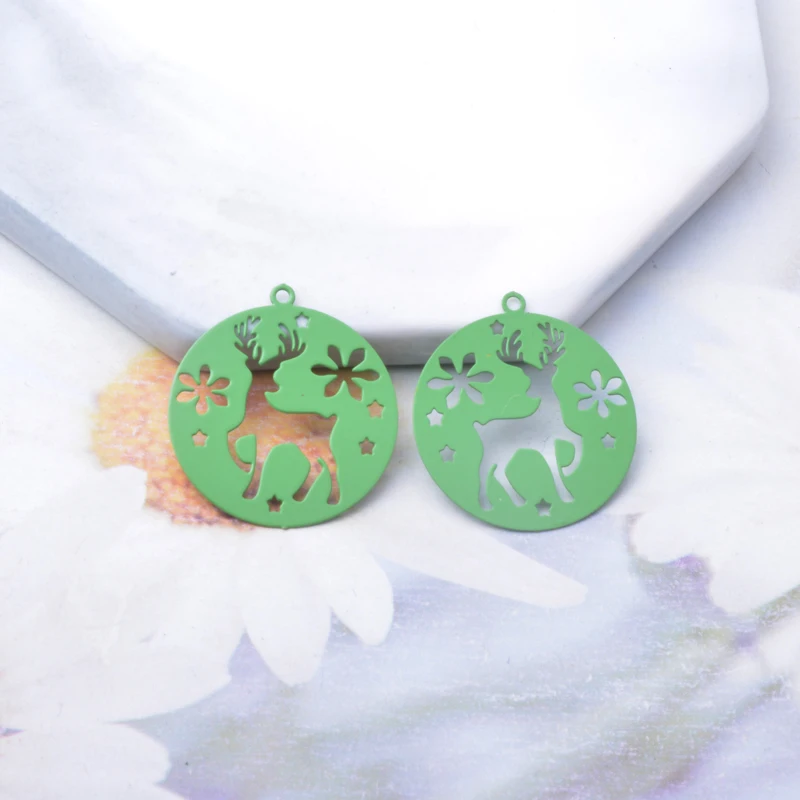 Подвески из латуни в виде рождественского лося AC14325 20 шт. подвески оленя