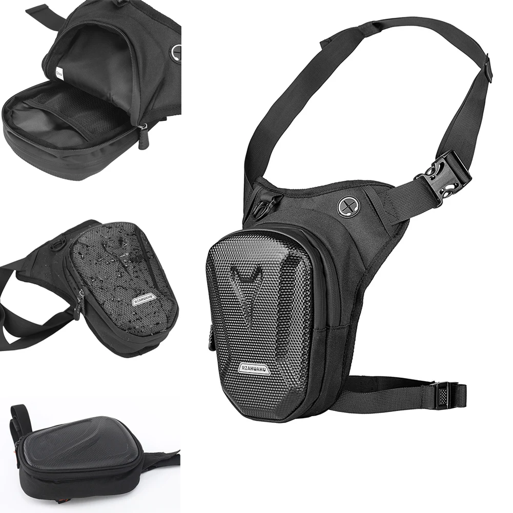 Motorcycle Leg Side Bag EVA Hard Shell Drop Waist Leg Bag Outdoor Casual Waist Bags Motorbike Mobile Phone Purse Hip Bum Pack