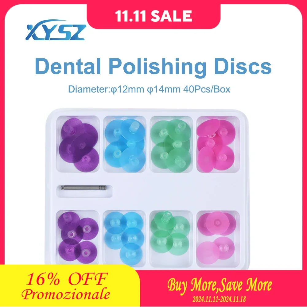 XYSZ 40 шт./кор. набор дисков для полировки зубов Радуга стоматологические