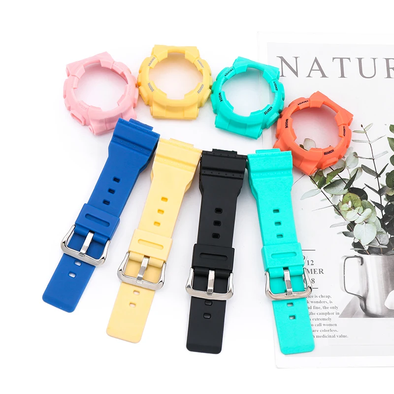 Resin strap watch case  Suitable for casio BABY female money BA-110-G sc RG BE PL GA 120 130 112 lady strap watch accessories