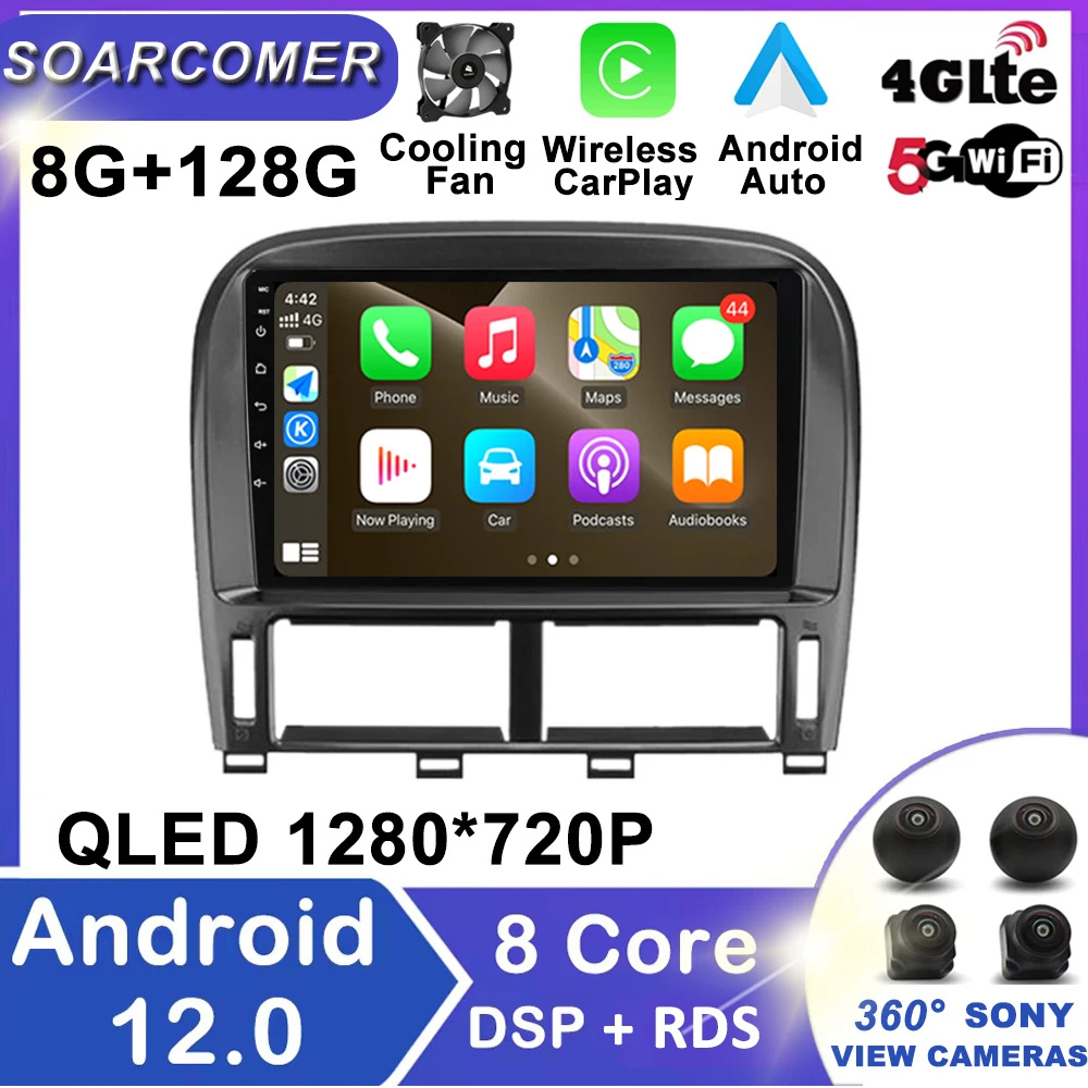 

Carplay Android 12 Radio Tape Recorder For Lexus Ls430 2003 - 2006 GPS Navi Car Video Multimedia Player Head