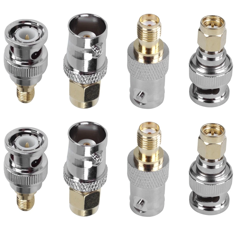 

SMA To BNC Kits RF Coaxial Adapter Male Female Coax Connector 8 Pieces