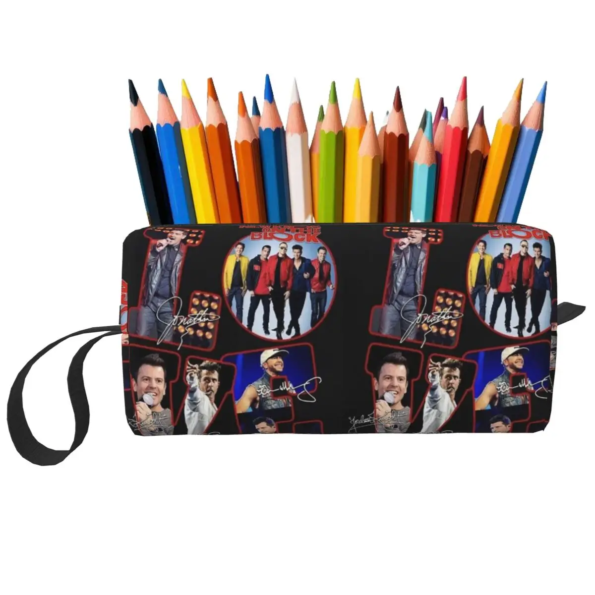 Фото Новый пенал для школьников Kids On The Block Band NKOTB, сумка для ручек, канцелярские принадлежности, женская косметичка №1