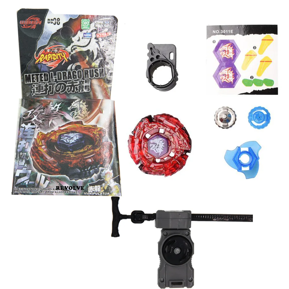 

B-X TOUPIE BURST BEYBLADE screw trident L drago Rush Red Dragon bb-98 simple packing+gray pull line