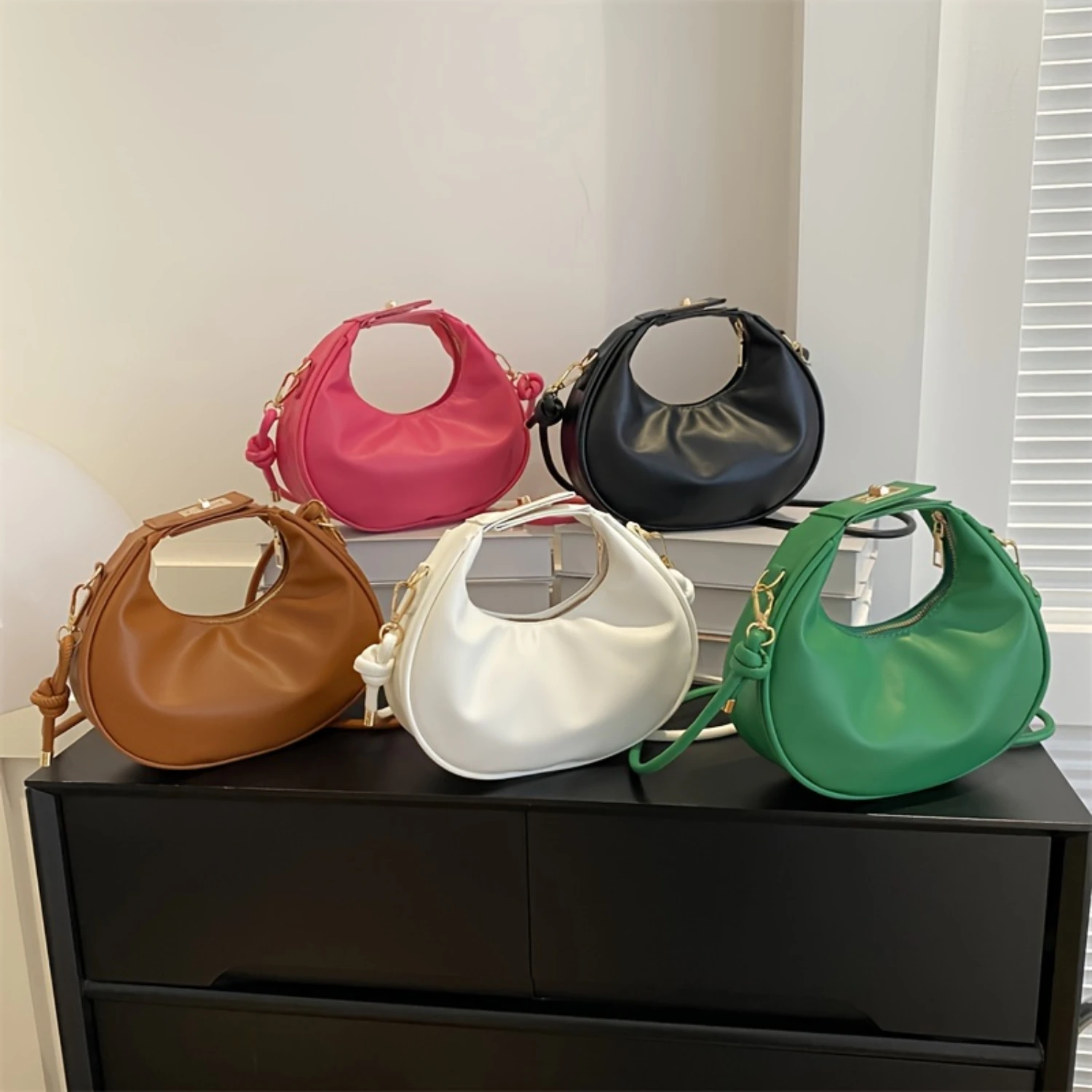 Сумка через плечо с полумесяцем Женская шикарная Сумка-Кроссбоди регулируемым