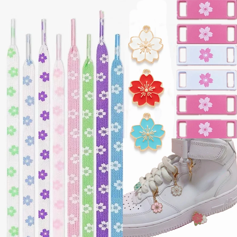 

Шнурки Sakura для обуви с подвеской, металлическая пластина, плоские шнурки для обуви, высокие холщовые шнурки для кроссовок, AF1