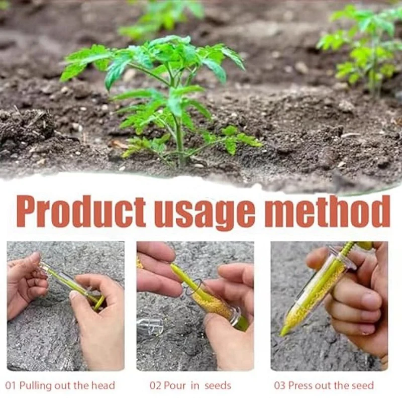 Набор мини-садовых инструментов: 6 шт. разбрасывателей семян с Dibber шириной и