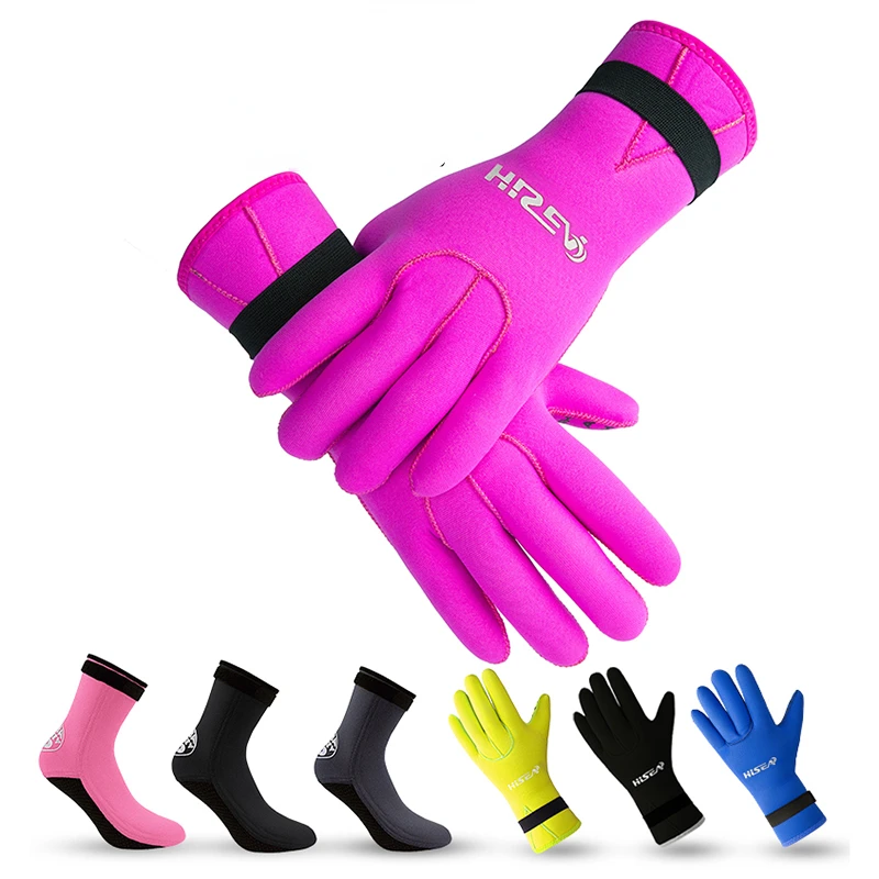 

3mm Neoprene Diving Gloves Keep Warm Snorkeling Diving Equipment Surfing Anti Scratch Gloves Kayaking Spearfishing Water Sports