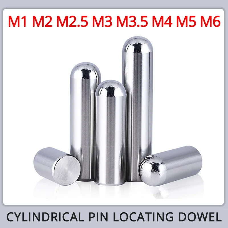 

M1 M2 M2.5 M3 M3.5 M4 M5 M6 Cylindrical Pin Locating Dowel Round Head 304 Stainless Steel Shelf Locking Solid Fixing Pins