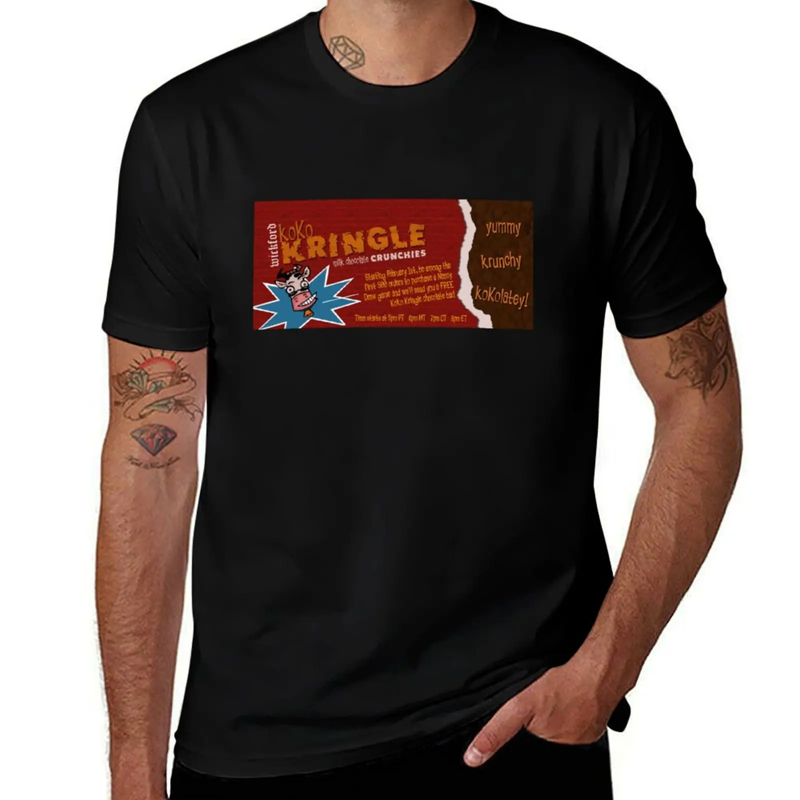 Фото Футболка Nancy Drew Koko Kringle Milk Chocolate Bar3, повседневная, свободного кроя, для работы №1