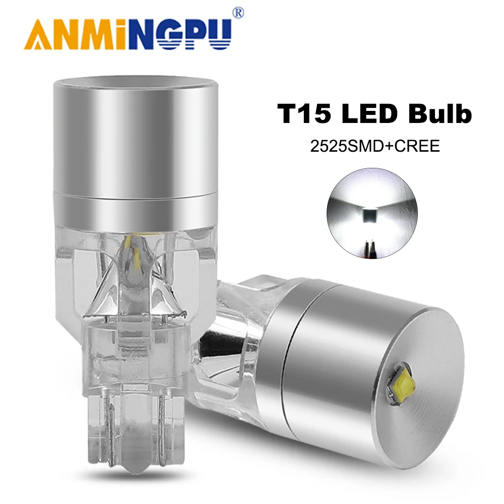 

ANMINGPU 2X Signal Lamp W16W Led Bulb 921 912 T15 Led Canbus Super Bright 2525SMD Cree Chips Brake Light Reverse Backup Lamp 12V
