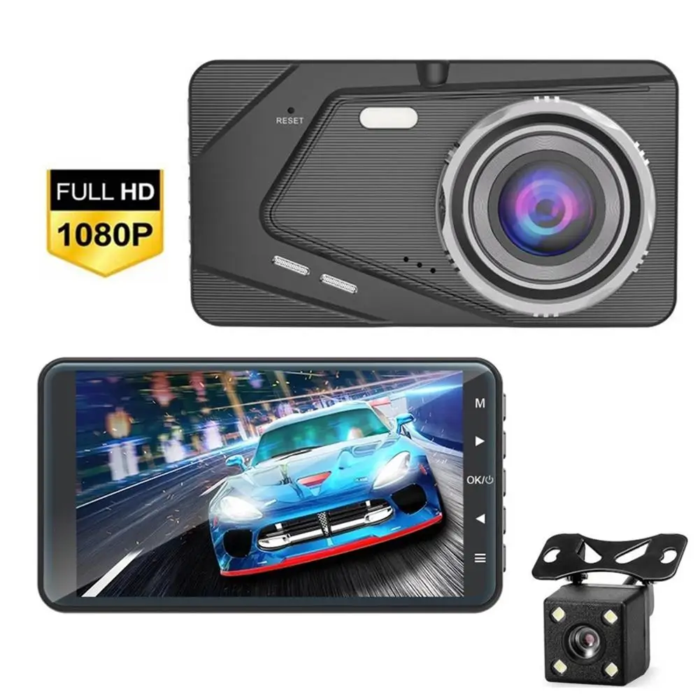 

Video Recorder Players Camera Car DVR Dash Cam 1080p Hd Display Front And Rear Dual Driving Recorder Loop Recording Camcorder