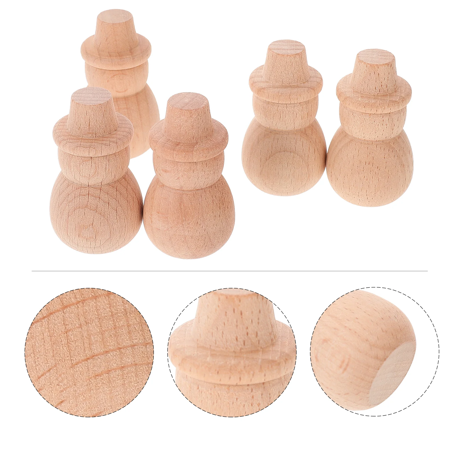 

Peg Woodensnowmanfigures Unfinished Wood People Crafts Bodies Diy Craft Blank Christmasunpainted Little Puppets Decoration