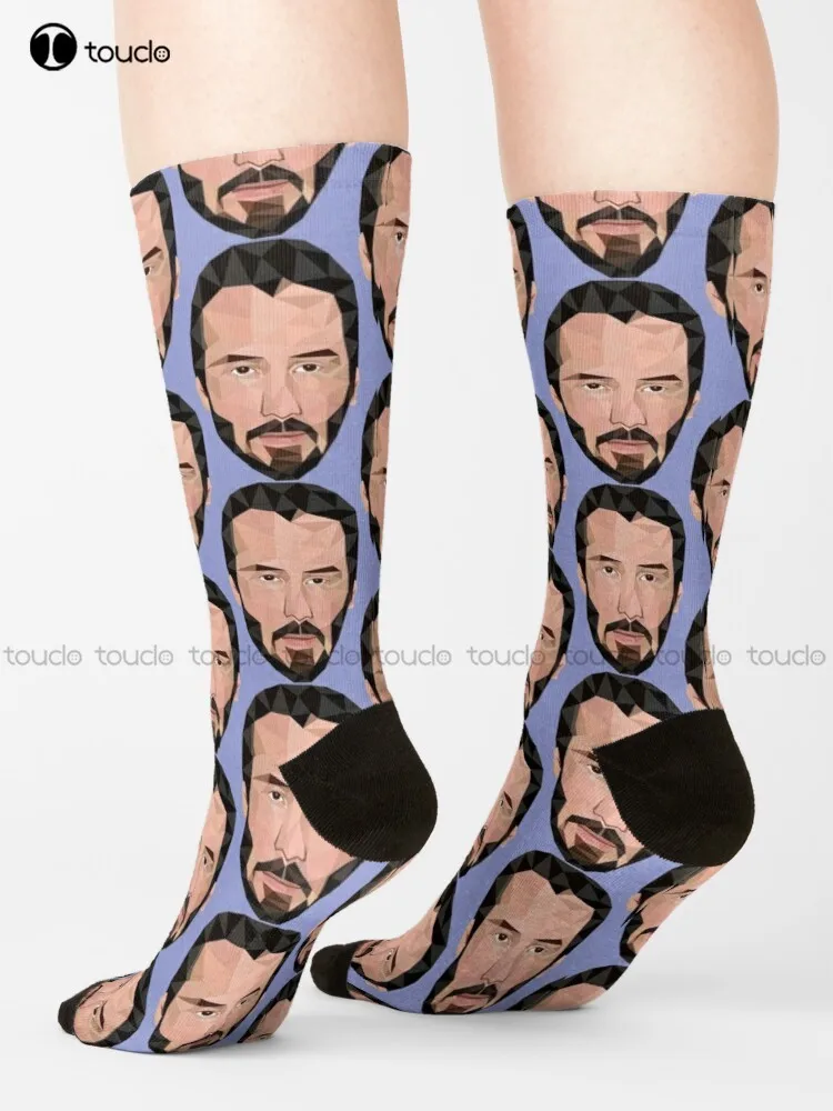

John Wick Keanu Reeves Low Poly Art Socks Christmas Socks Street Skateboard Socks Unisex Adult Teen Youth Socks Hd High Quality