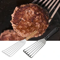 stainless steel fish spatula nonstick spatula turner metal slotted spatulas with ergonomic handle for flipping turning frying
