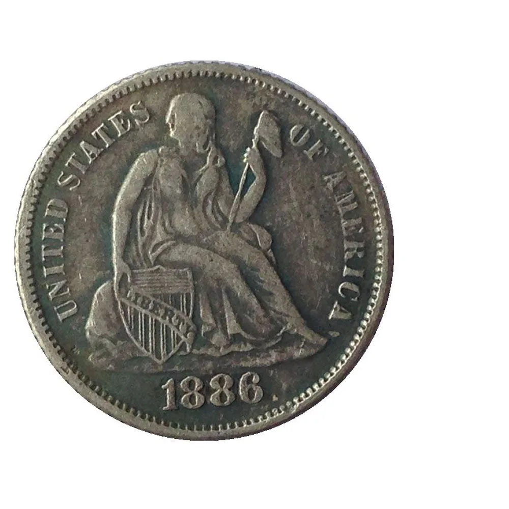 

США 1886 P/S десятицентовая монета с изображением сидящей свободы копия монет