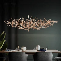 personalized led iron art bar tree chandelier deco post modern restaurant pendant lights decoration front desk lamp g9