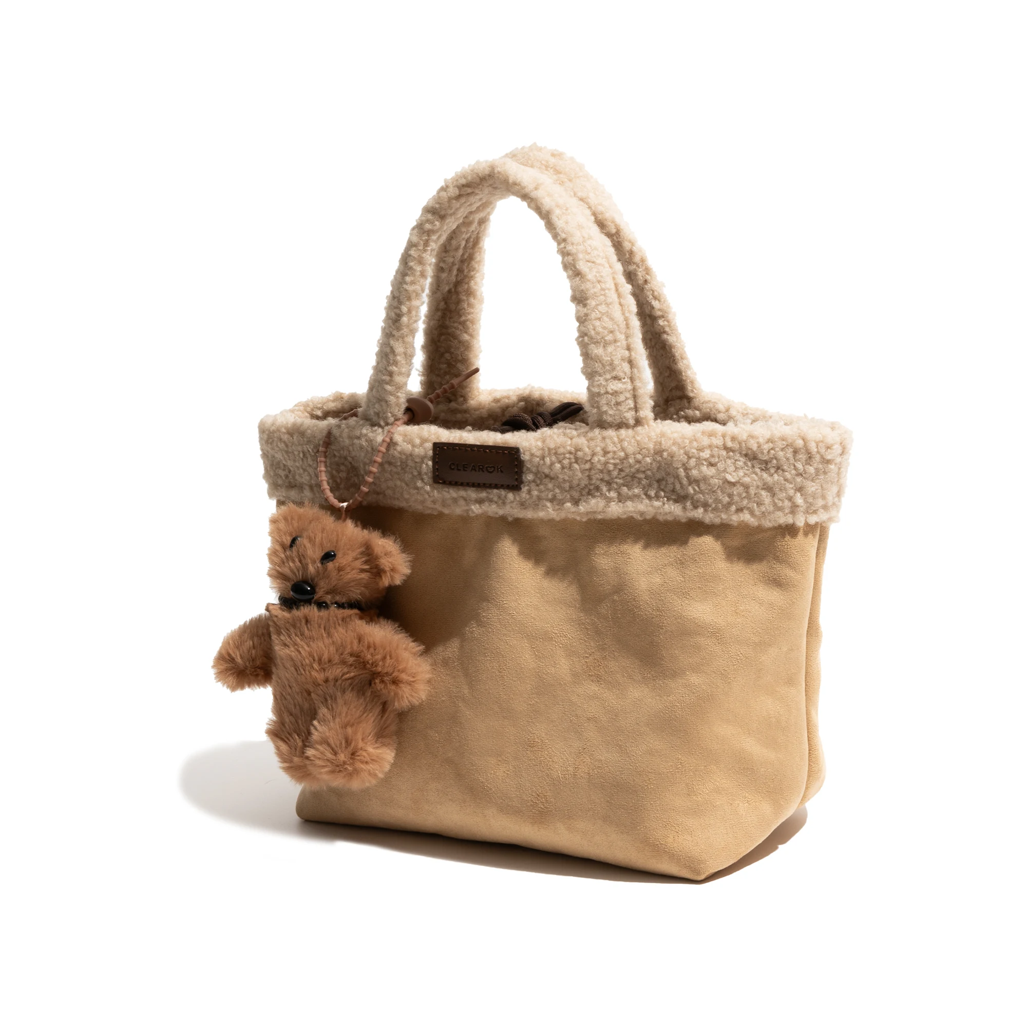 MABULA Ретро-сумка большой емкости из овечьей шерсти сумка-ведро в японском стиле