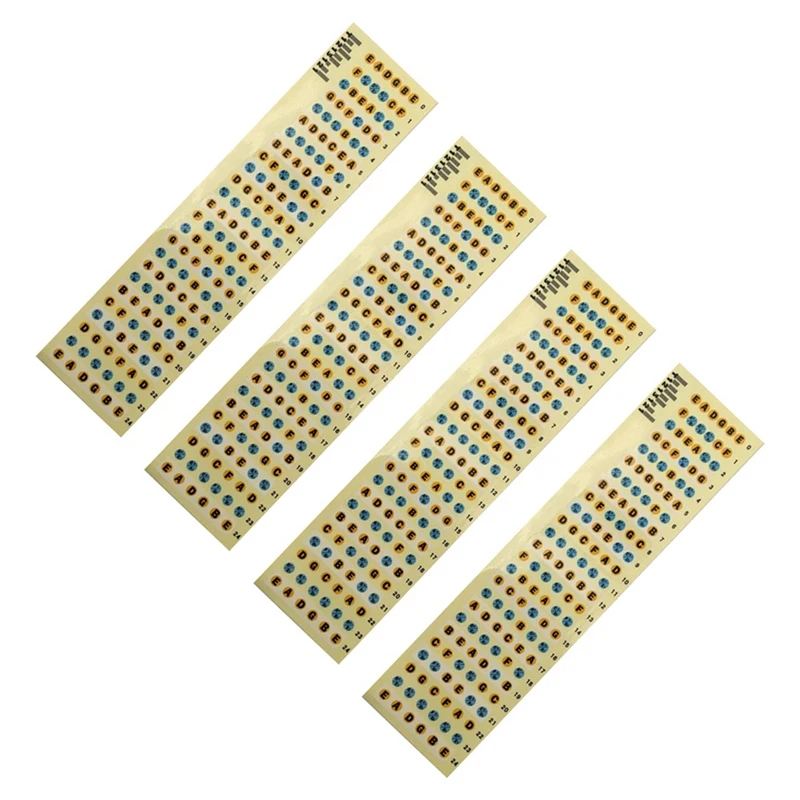 

4X Guitar Fretboard Note Decals Fingerboard Frets Map Sticker For Beginner Learner Practice Fit 6 Strings