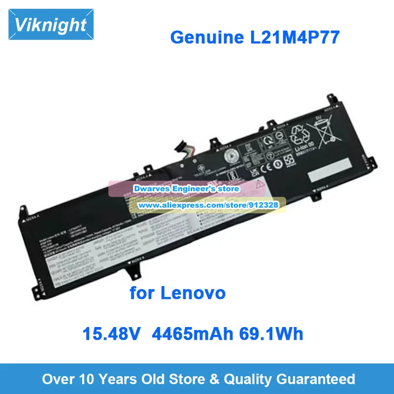Оригинальный аккумулятор L21M4P77 15 48 В 4465 мАч 69 1 Втч для Lenovo ThinkPad Z16 1st 2022 Gen 21D4 21D5 L21C4P77