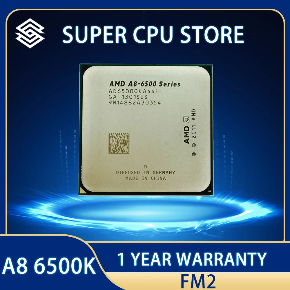 

AMD A8 Series A8 6500 A8 6500k CPU AD6500OKA44HL 3.50GHz (4.1GHz Turbo) / AD650BOKA44HL Socket FM2