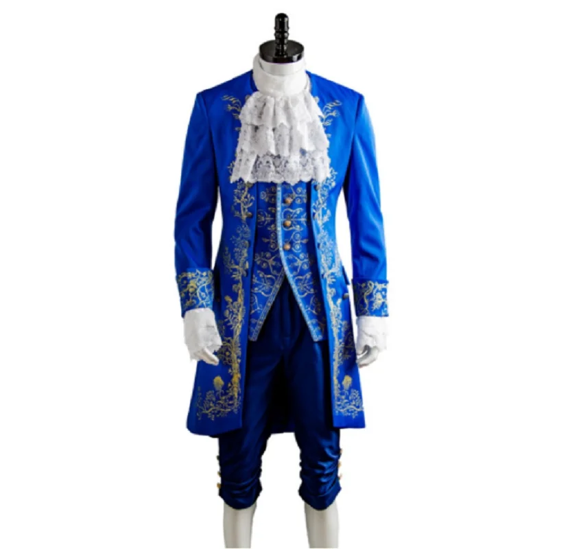 

Cosplay Anime Costume Dan Stevens Prince Blue Uniform Suit Halloween Party Adult Men's Fantasy Carnival