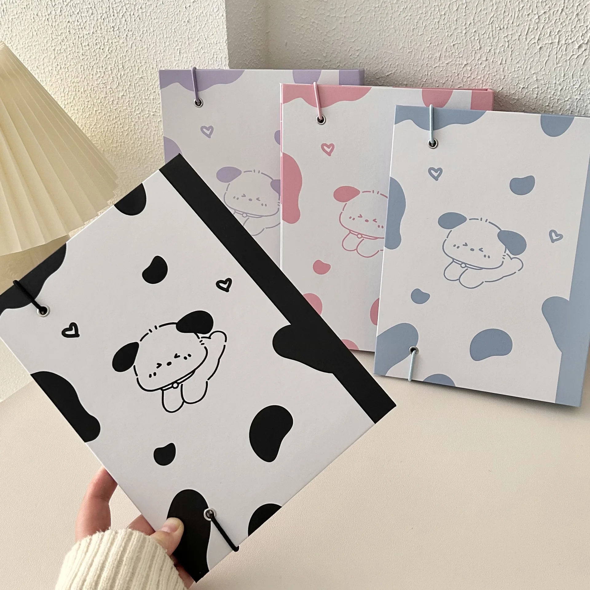 

IFFVGX Kawaii Cow Dog A5 Kpop Binder Photocard Collect Book Photo Album Idol Picture Card Holder Ins Student School Stationery