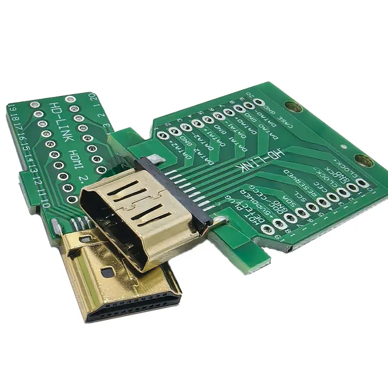 Фото Кабельный разъем HDMI DIY (сделай сам) стандартный, 19-контактный, с позолоченными контактами, для ремонта (штекер-гнездо) №5