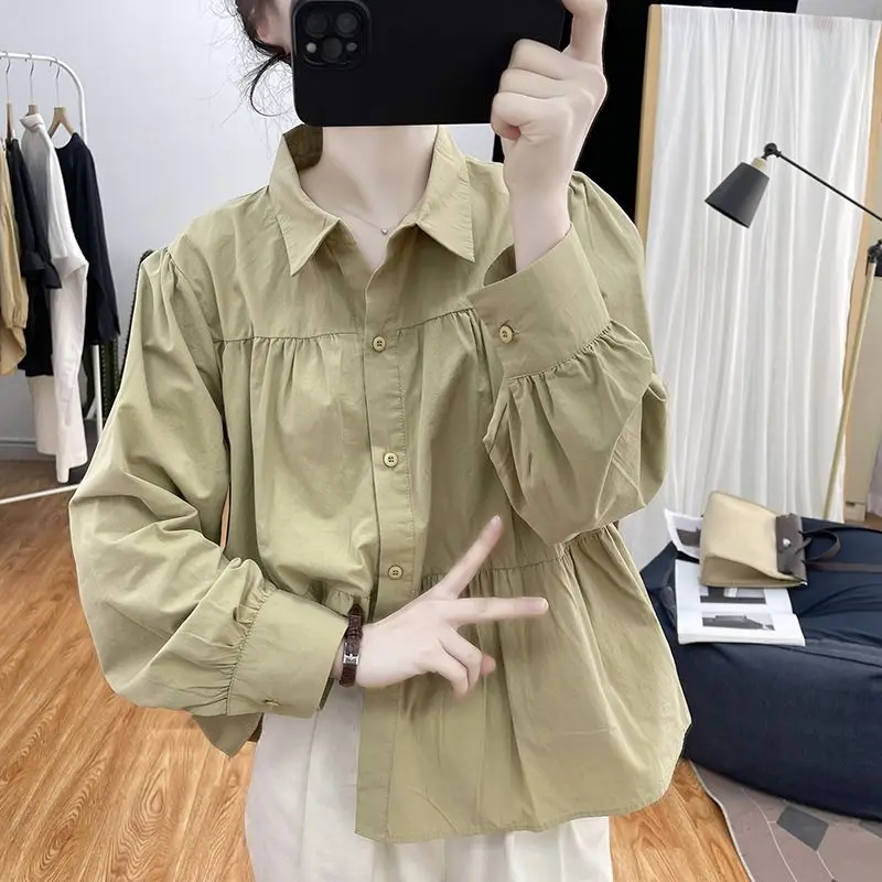 Женская рубашка с длинными рукавами свободный дизайн нишевая французская