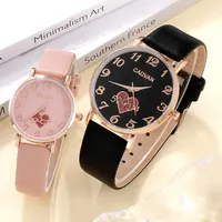 Top Luxury Brand Couple Watch For Women Men Clock Male Calendar Love Dial Quartz Wrist Watches Leather Ladies Man Watch 5