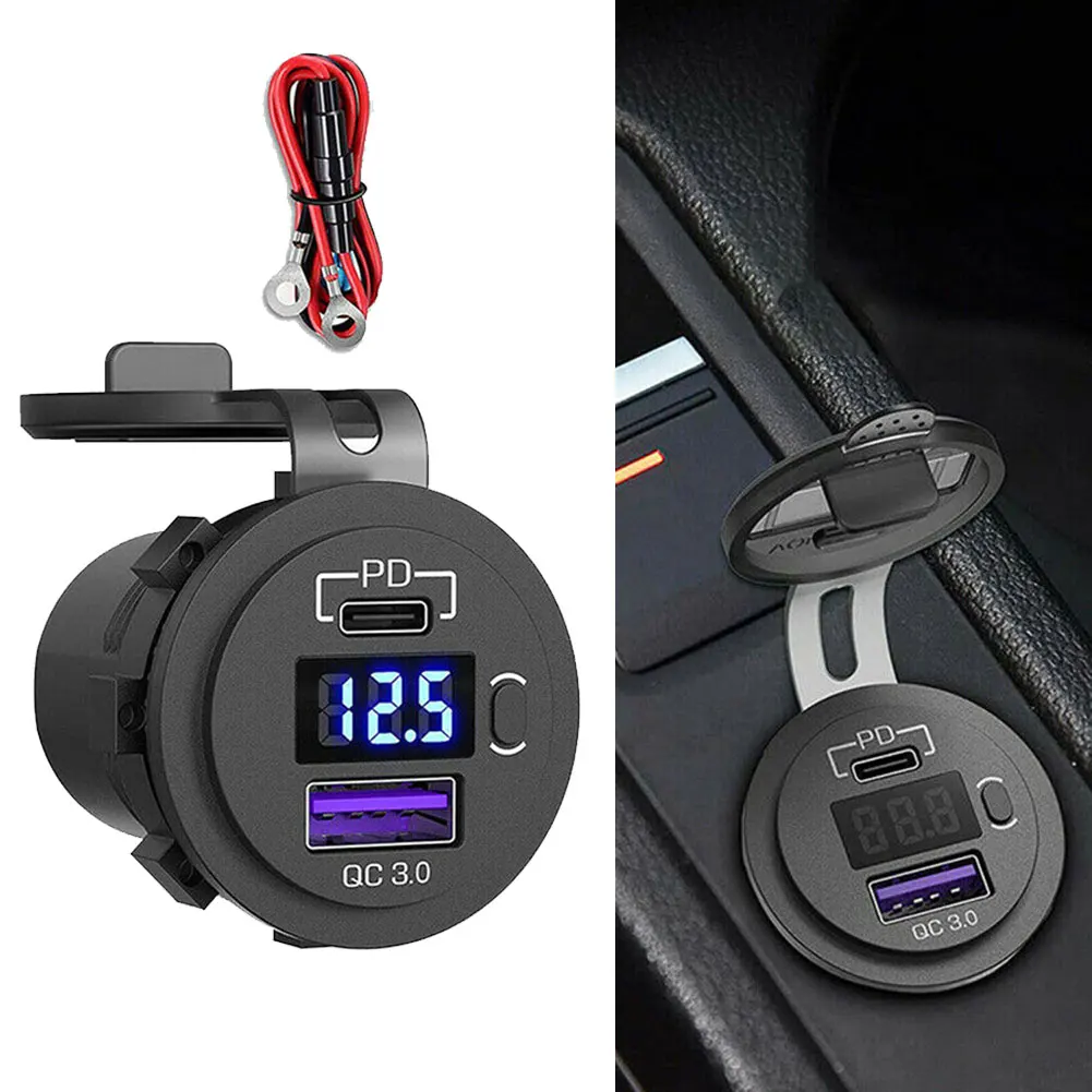 

USB-розетка для быстрой зарядки, с выключателем