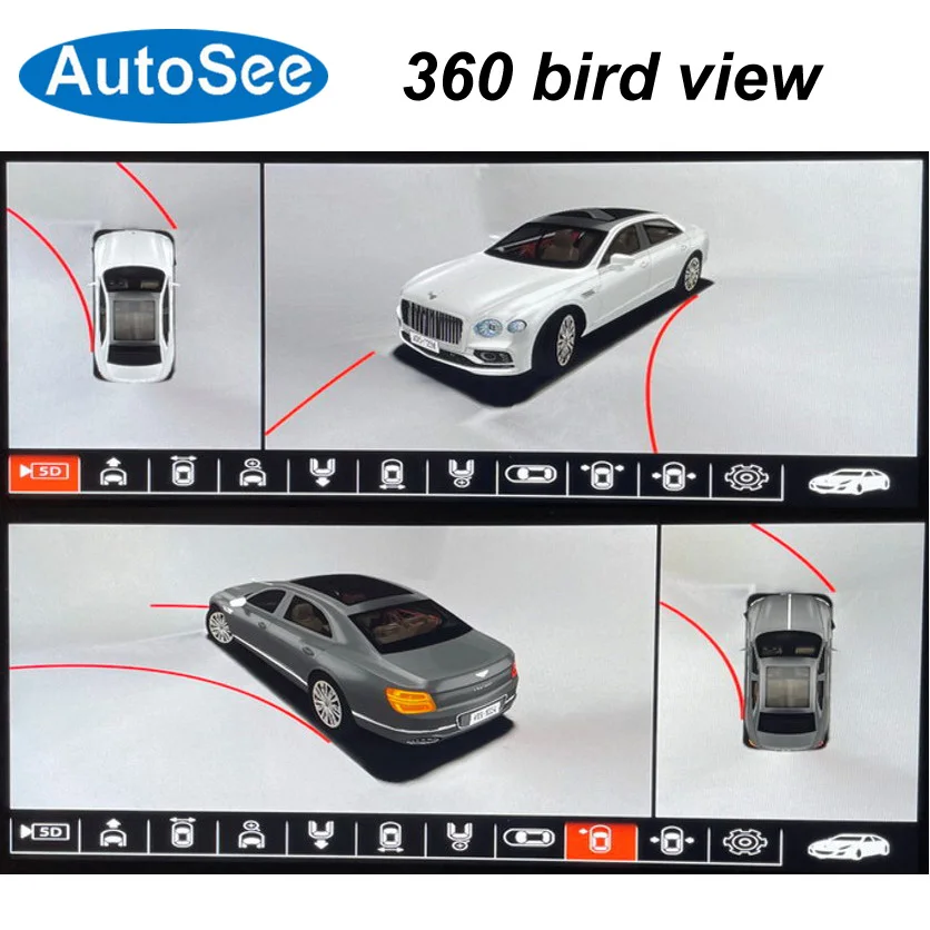 Оригинальный OEM-монитор 2017-2019 для Bentley летающая прямая 360 камера птичий глаз