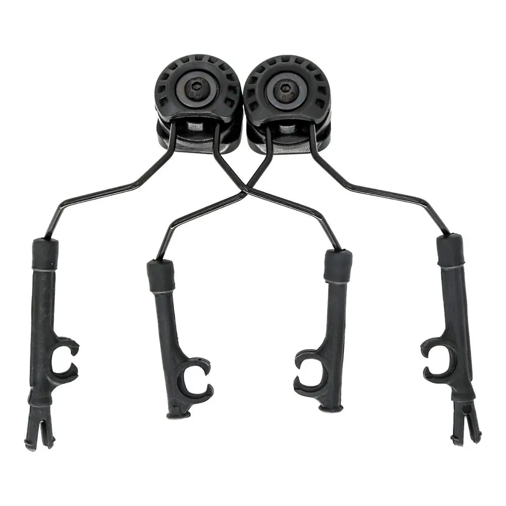 ARC Rail Adapter Helmet bracket Left & Right Side Attachments for Peltor Comtac Headphones,1 Pair BK