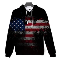 2022 new mens hoodie womens hoodie fun casual tree flag eagle banner print hoodie free shipping