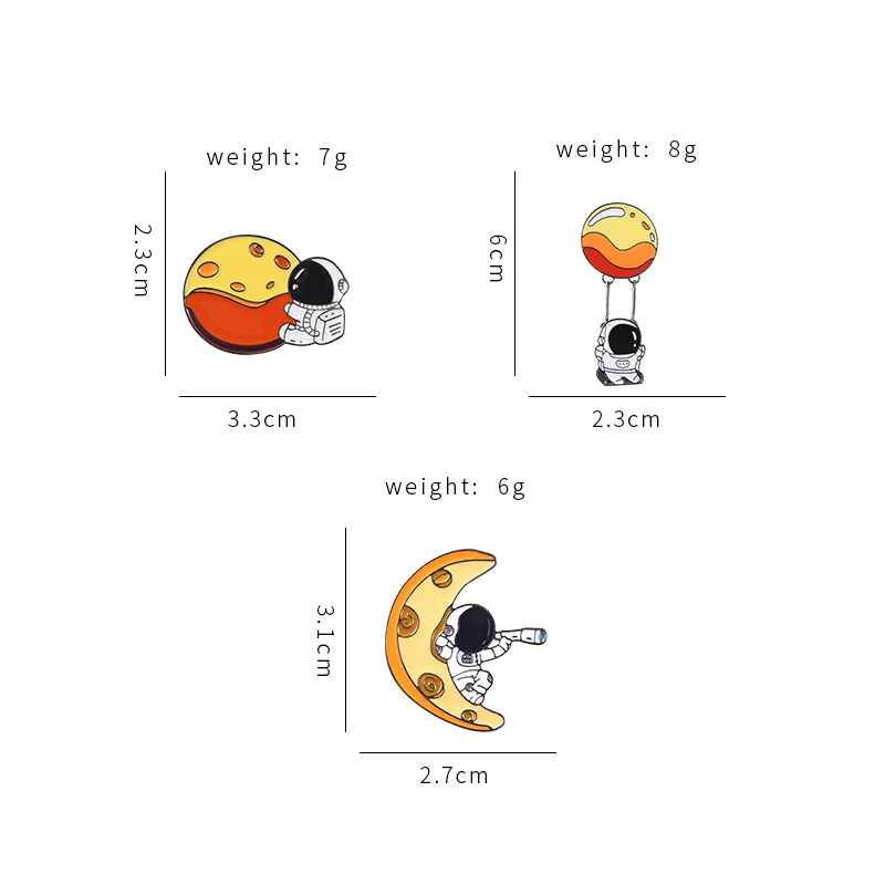 Мне нужна эмалированная булавка в космосе на заказ броши виде астронавта