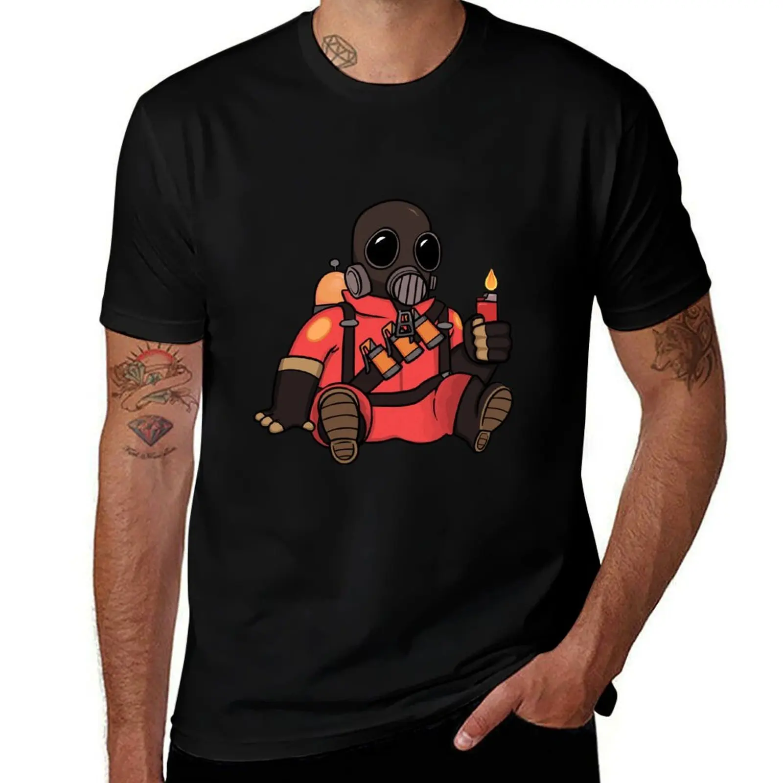 Фото Футболка Pyro TF2 Sticker, быстросохнущая футболка для рыбалки №1
