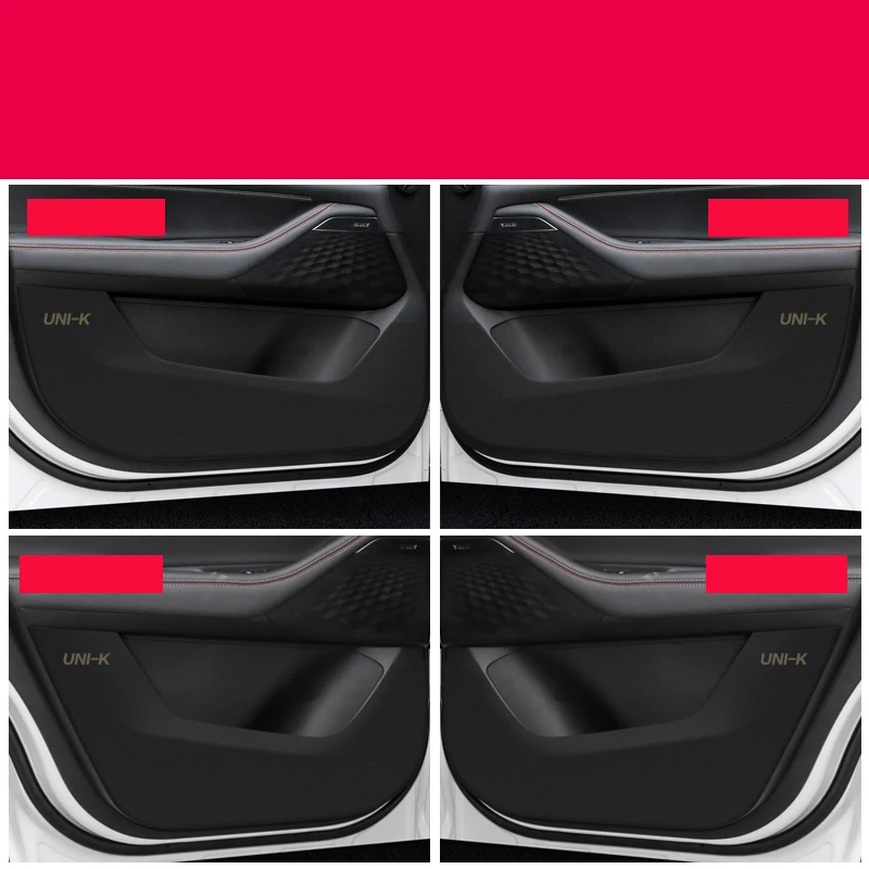 

Для Changan UNI-K UNIK 2021-2024 Автомобильная защитная пленка из искусственной кожи для двери Противоударная Защитная пленка с боковыми краями защитные наклейки автомобильные аксессуары