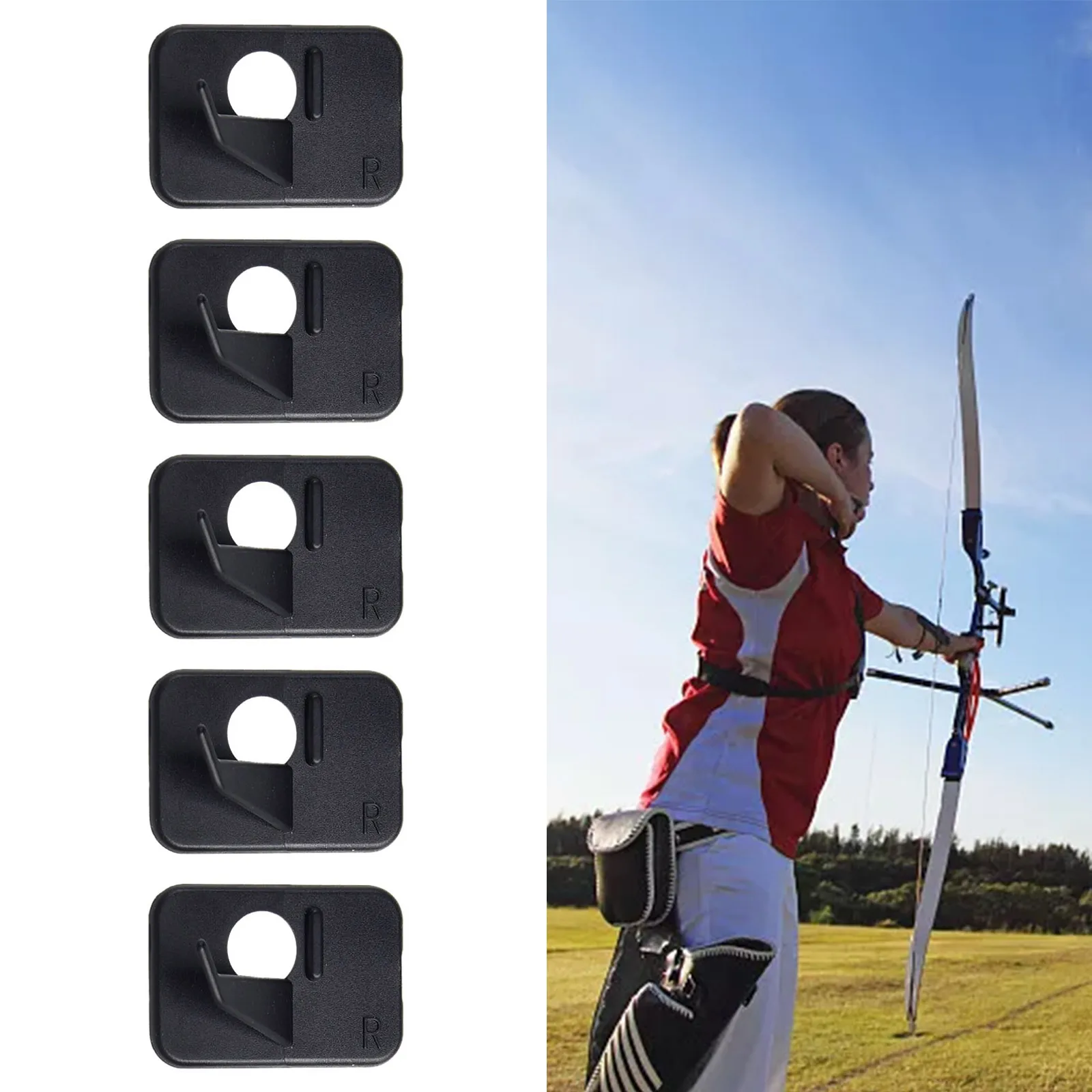 

5pcs Plastic Archery Arrow Rest Self-Adhesive Right And Left Hand Recurve Bow Outdoor Hunting Accessories Recurve Bow Arrow Rest
