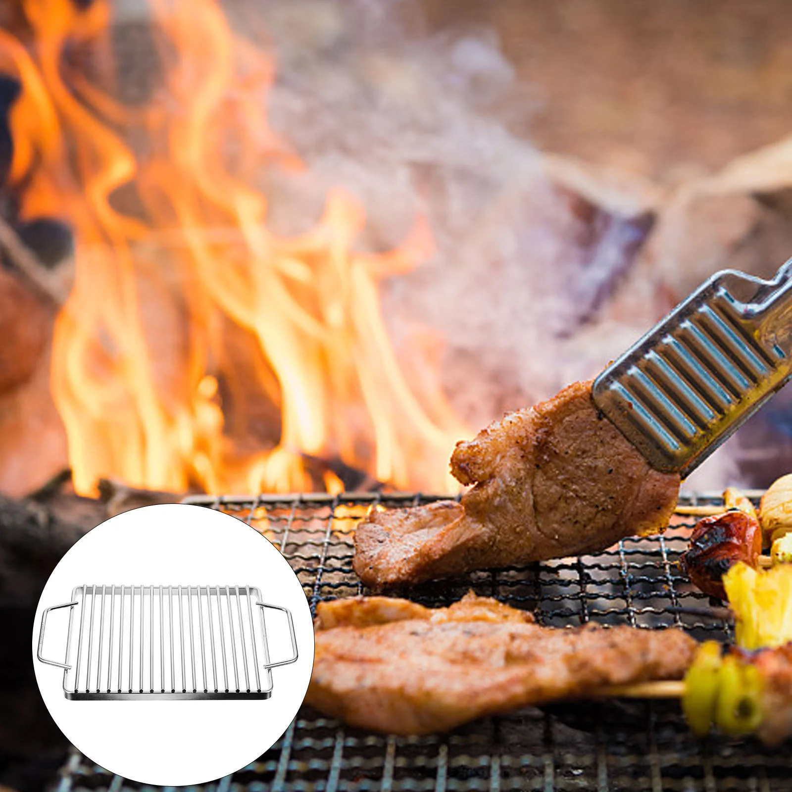 

Cooking Grill Grate Stainless Steel BBQ Grill Net Convenient Grill Net Grill Grate for Outdoor Grill