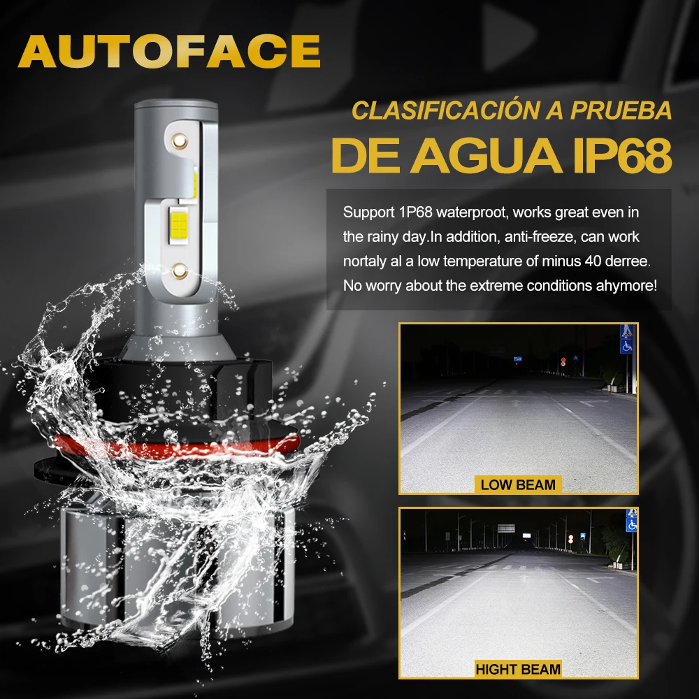 

Upgraded LED Headlight Bulbs, Z2 Car Light, 12V 80W 20000LM, 6000K, Canbus Error-Free, H1 H7 H8 H9 H11 H4 H13