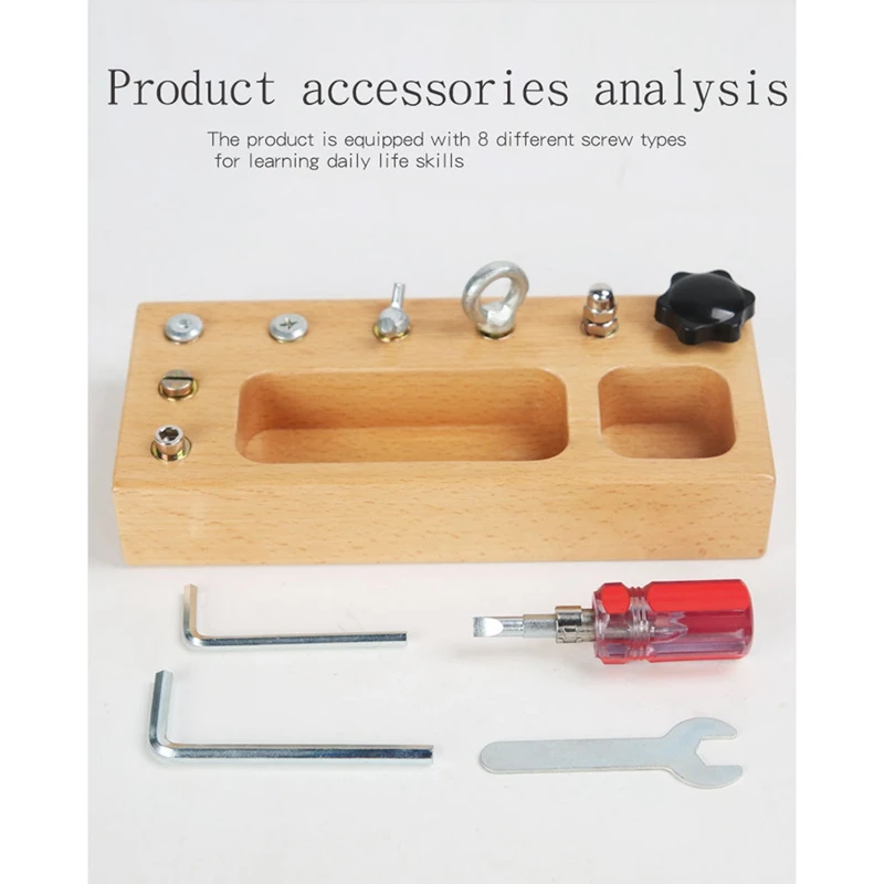 

Screw Driver Board Wooden Screw Driver Suit For Children Screw Bolt Set Preschool Teaching Aids Toy