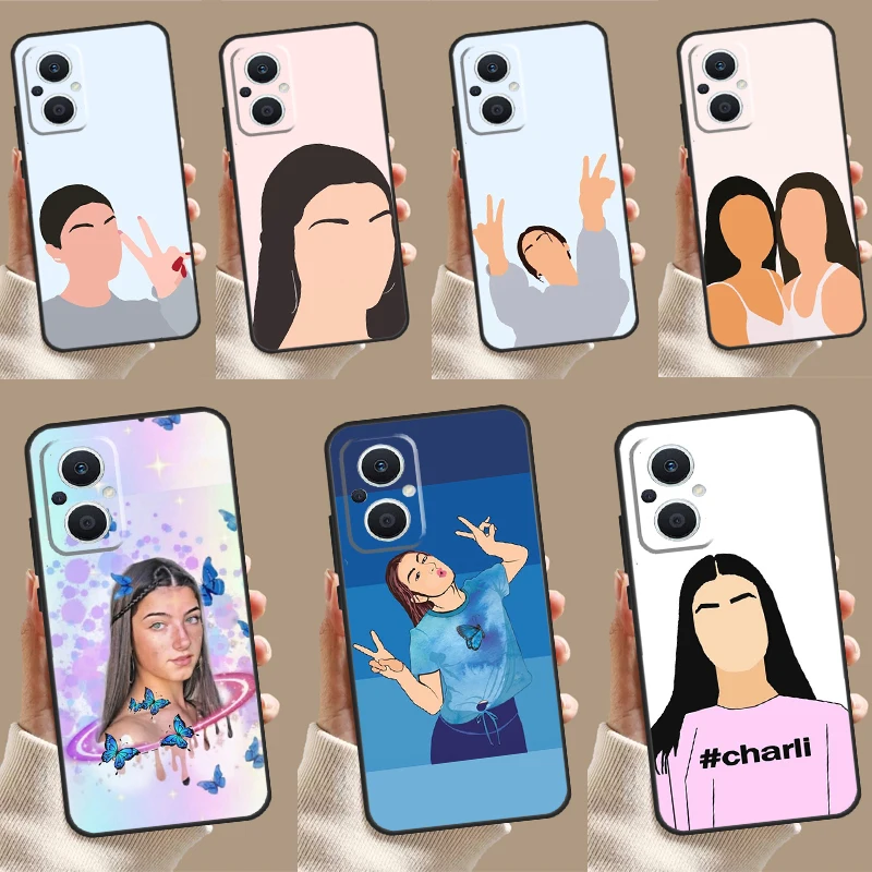Charli dɺrelio чехол для OPPO Reno 7 8 Lite 6 5 4 11F 10 Pro 8T 5Z 4Z Find X6 X2 Neo X3 X5