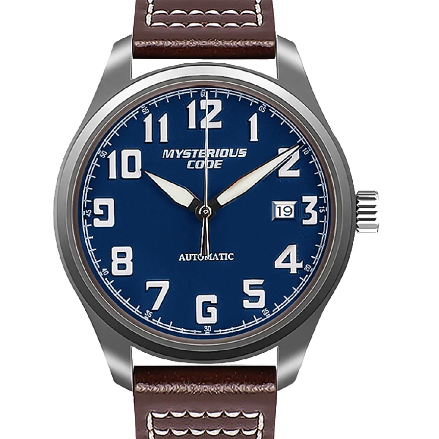 

Titanium Watch Men NH35 Automatic Mechanical Wristwatch Retro Pilot Self Winding Sapphire Crystal Luminous Clock Relojes Hombre