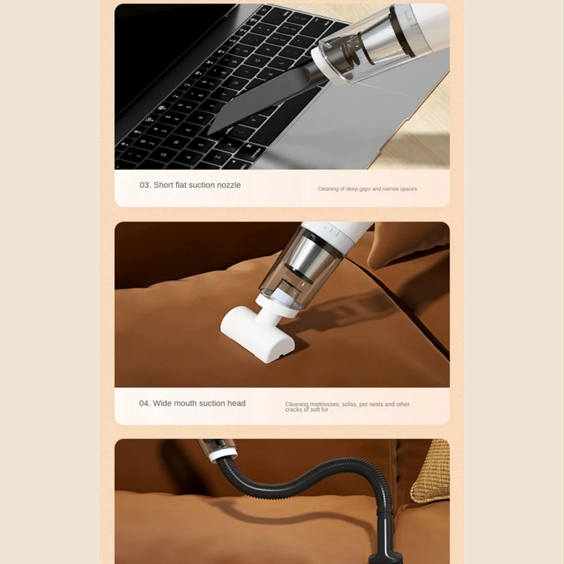 Беспроводной автомобильный пылесос 19000 Па