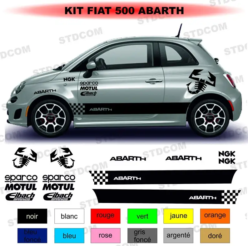 

Fiat 500 abarth body полный комплект, наклейка на Ралли
