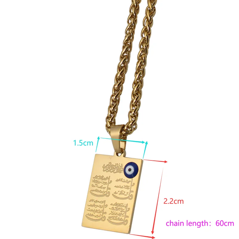 Ожерелье с кулоном унисекс из нержавеющей стали гравировкой |