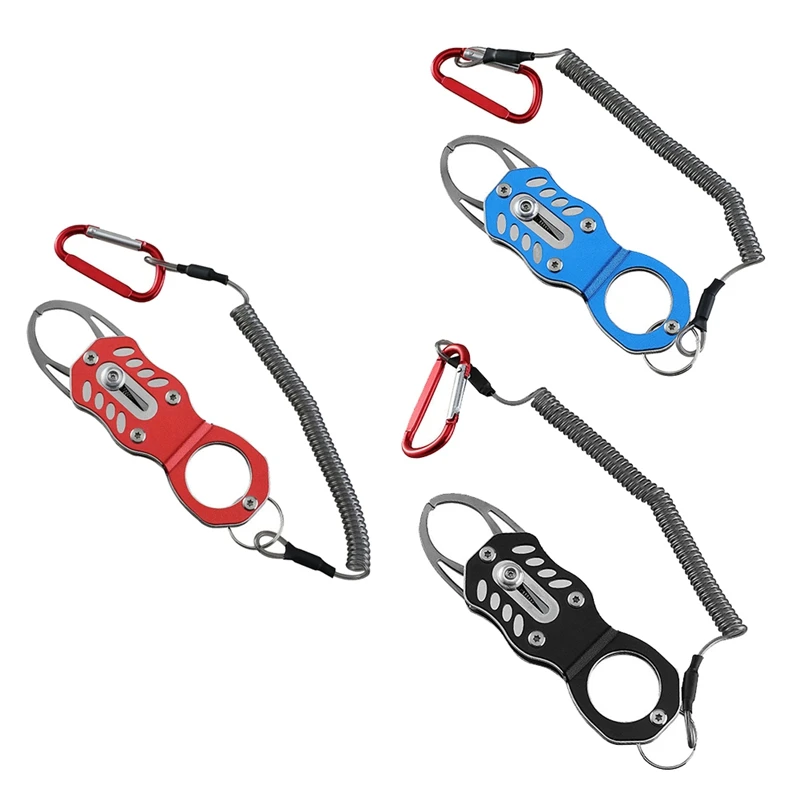 

Portable Lock Fishing Tackle Lip Gripper Folding Fish Gripper Grabber Fish Gripper Grabber Controller Tools Red