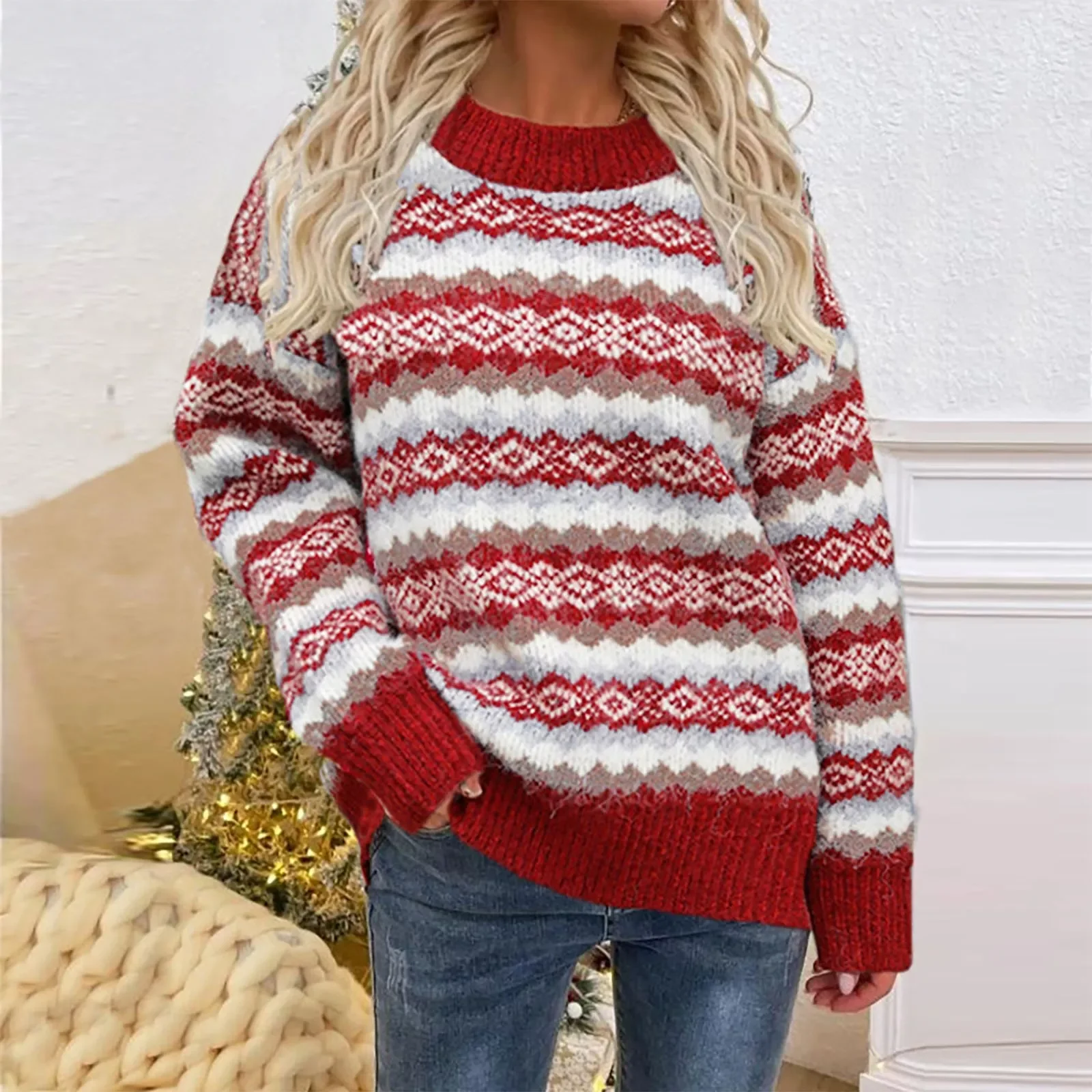 

NEW 2023 Vintage Sweaters Women Pullover Winter Jumpers Korean Style Loose Pullover Knitwear Loose Sweater Pull Femme #T2G