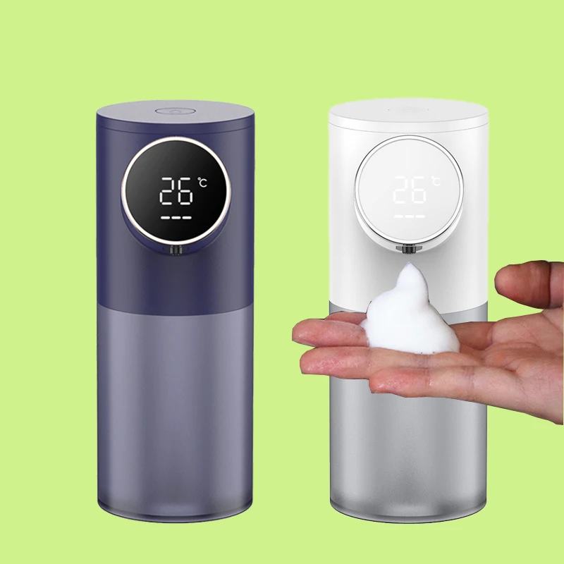 

Desktop Liquid Soap Dispensers USB Rechargeable Temperature Display 320ML Automatic Dispenser Soap Foam Hand Sanitizer Machine