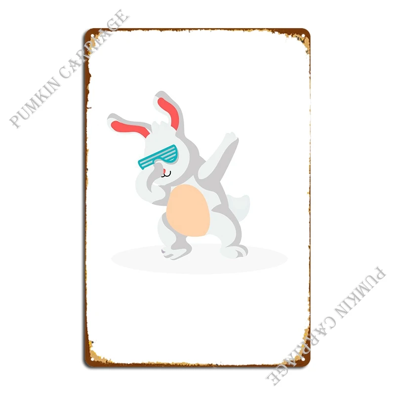 

Танец Dabbing, белый кролик, металлический знак, Настенный декор, фотообои на заказ, жестяной знак, плакат